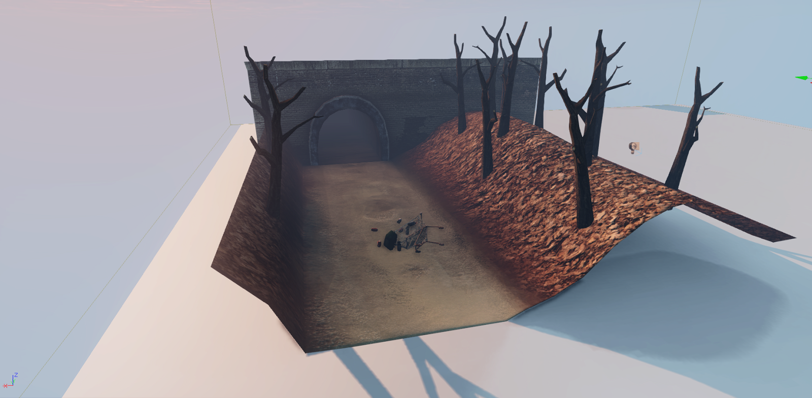 A Screenshot from my Post Apocalyptic Scene